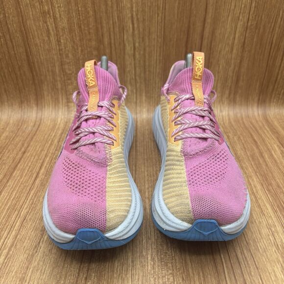 Hoka One One Women’s Carbon X 3  Pink Blue Size 7.5 B Running Sneakers - Picture 4 of 9